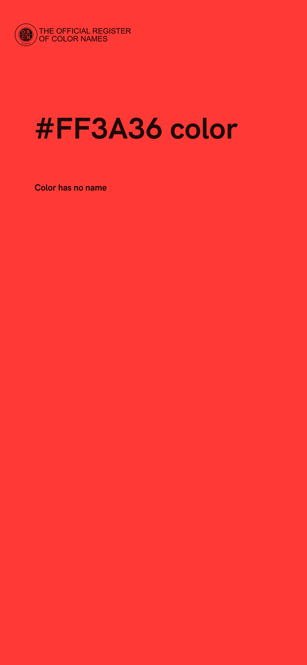 #FF3A36 color image