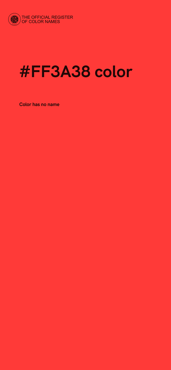 #FF3A38 color image