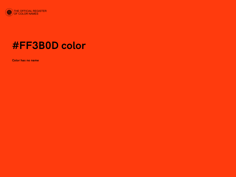 #FF3B0D color image