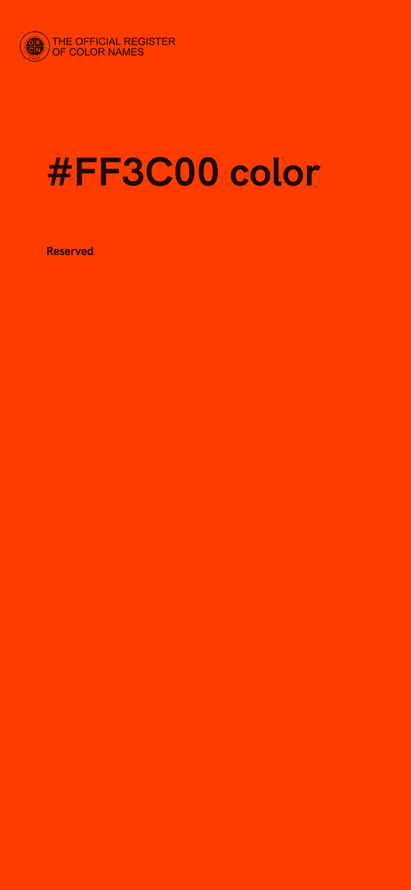 #FF3C00 color image