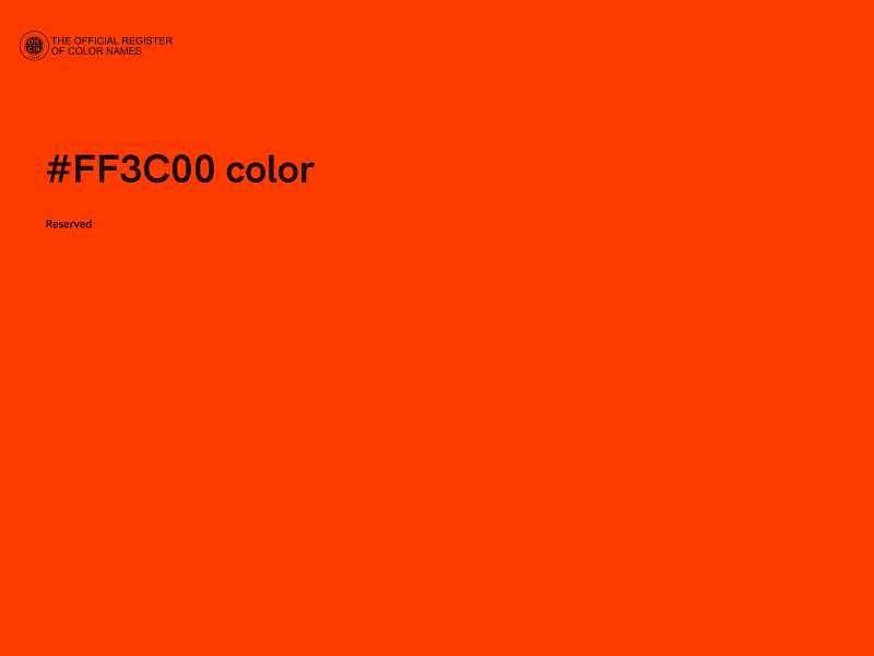 #FF3C00 color image