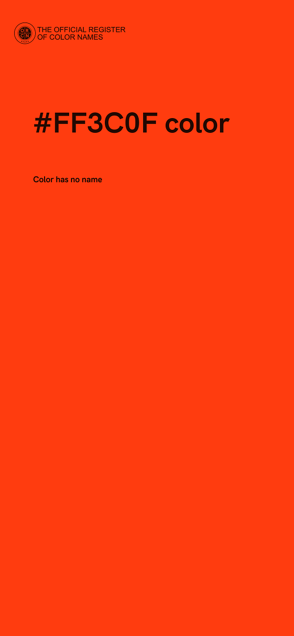 #FF3C0F color image