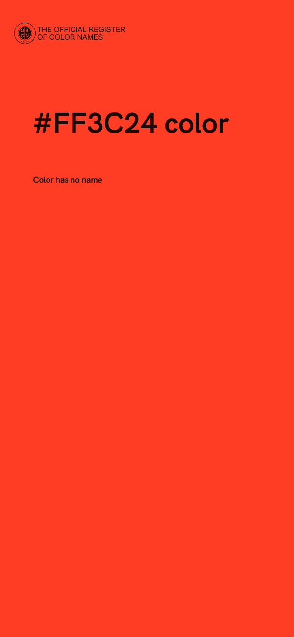 #FF3C24 color image