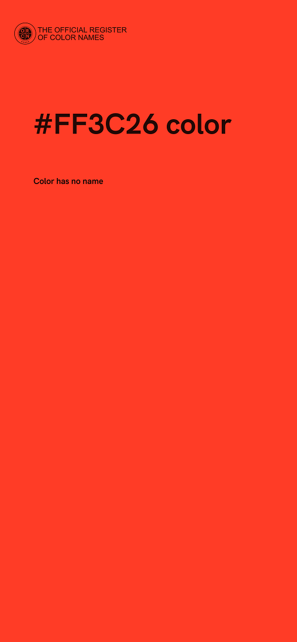 #FF3C26 color image