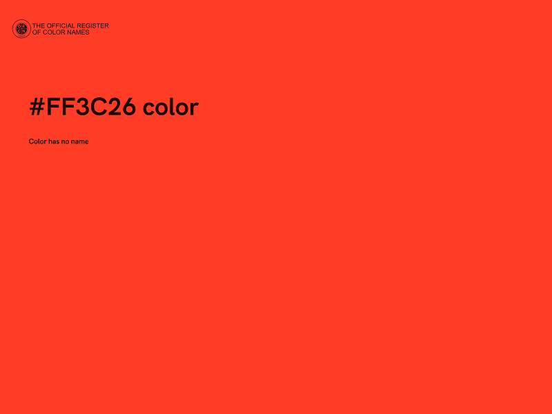 #FF3C26 color image