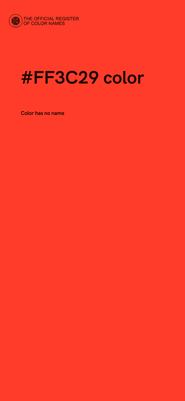 #FF3C29 color image