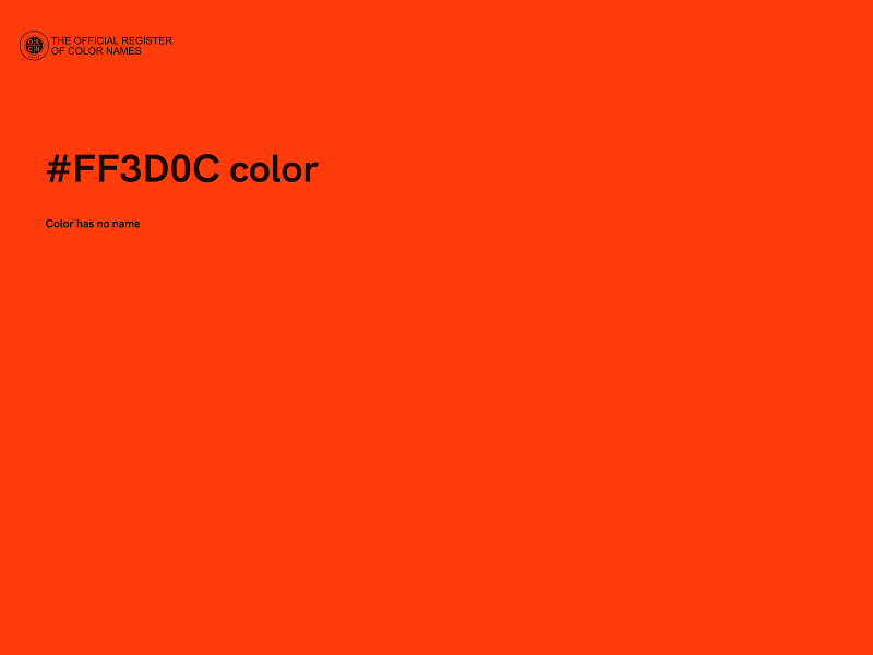 #FF3D0C color image