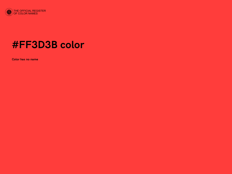 #FF3D3B color image