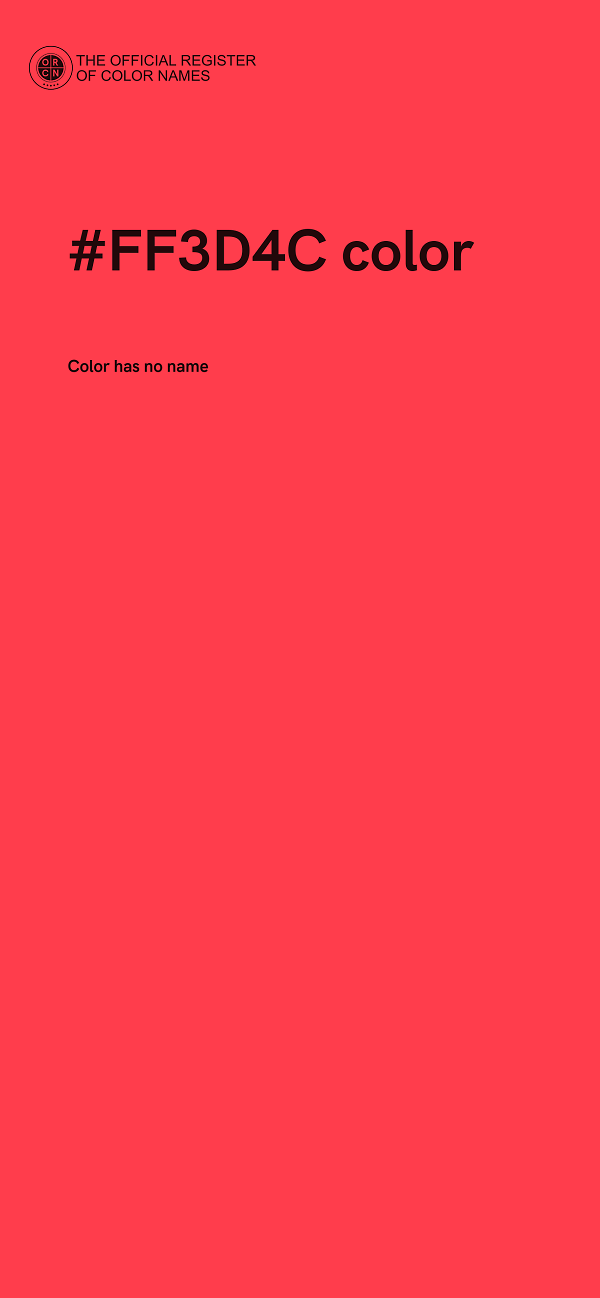 #FF3D4C color image