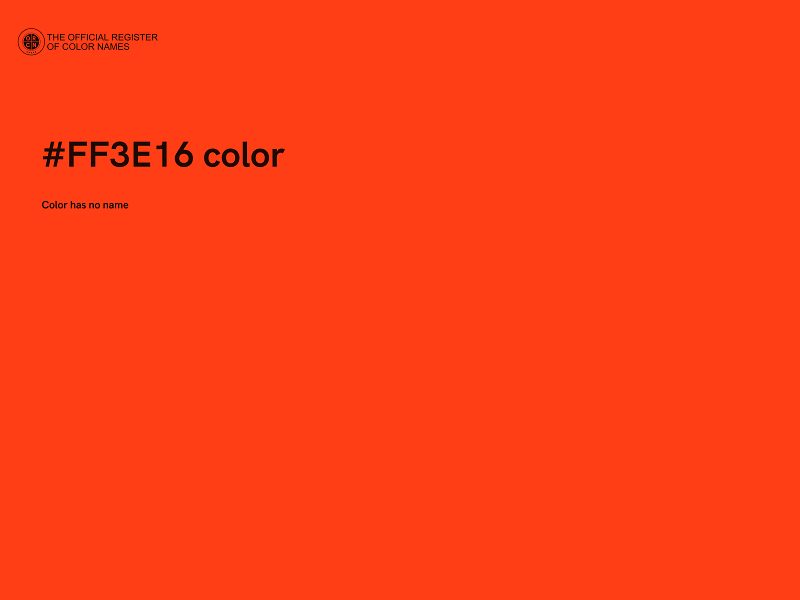 #FF3E16 color image