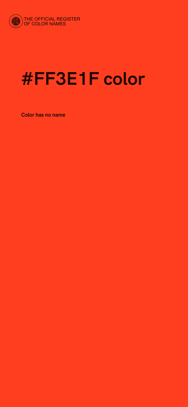 #FF3E1F color image