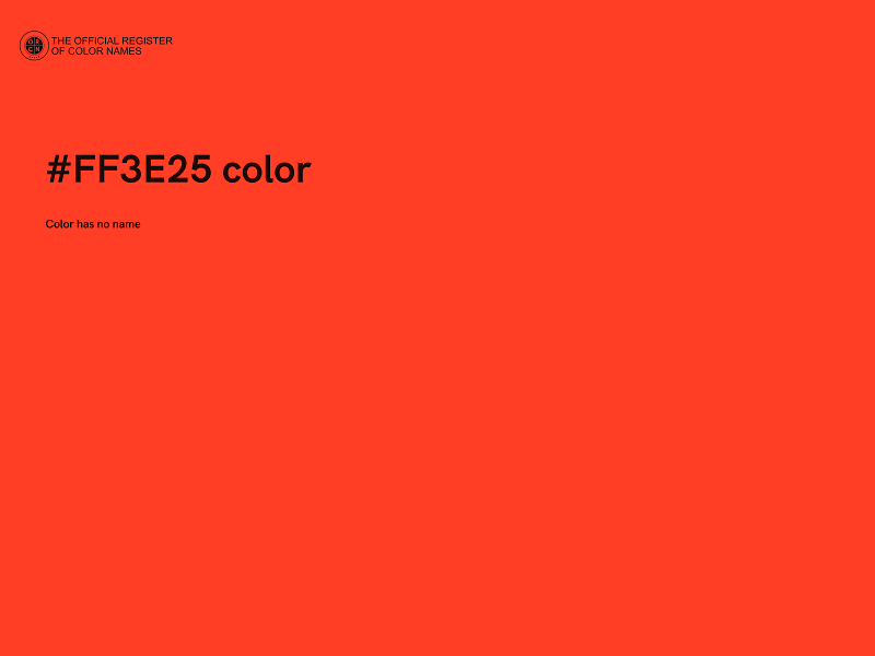#FF3E25 color image