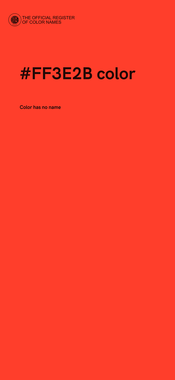 #FF3E2B color image