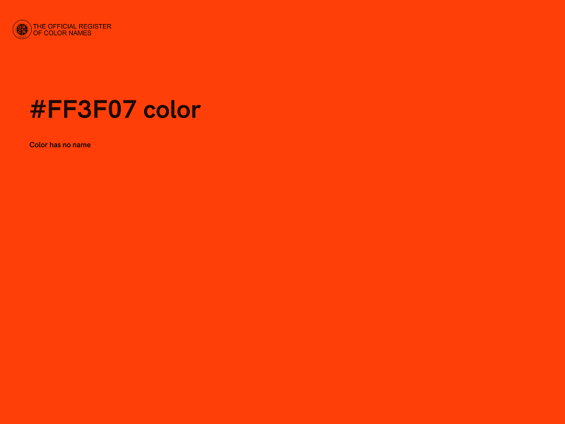 #FF3F07 color image