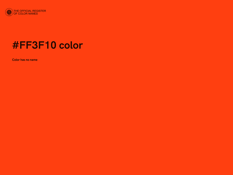 #FF3F10 color image