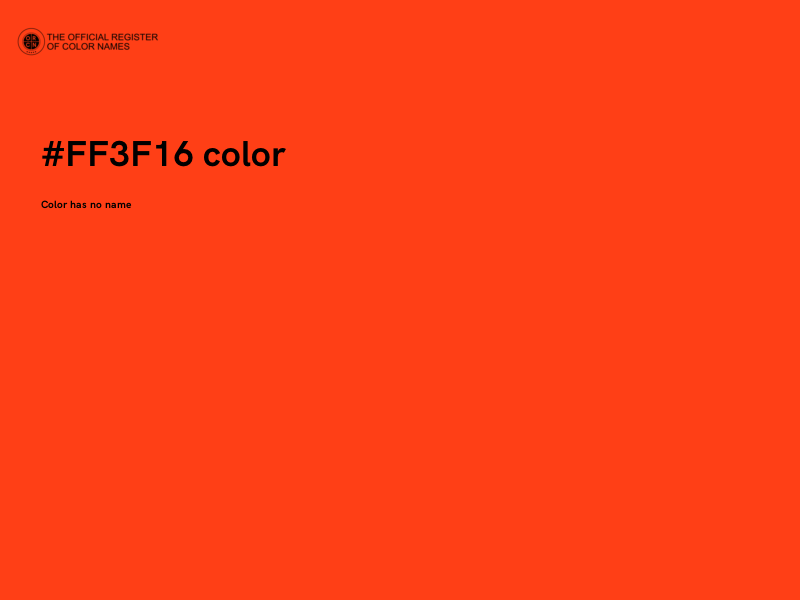 #FF3F16 color image