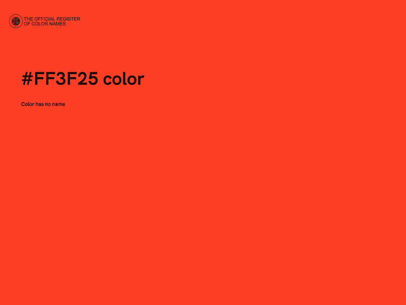 #FF3F25 color image