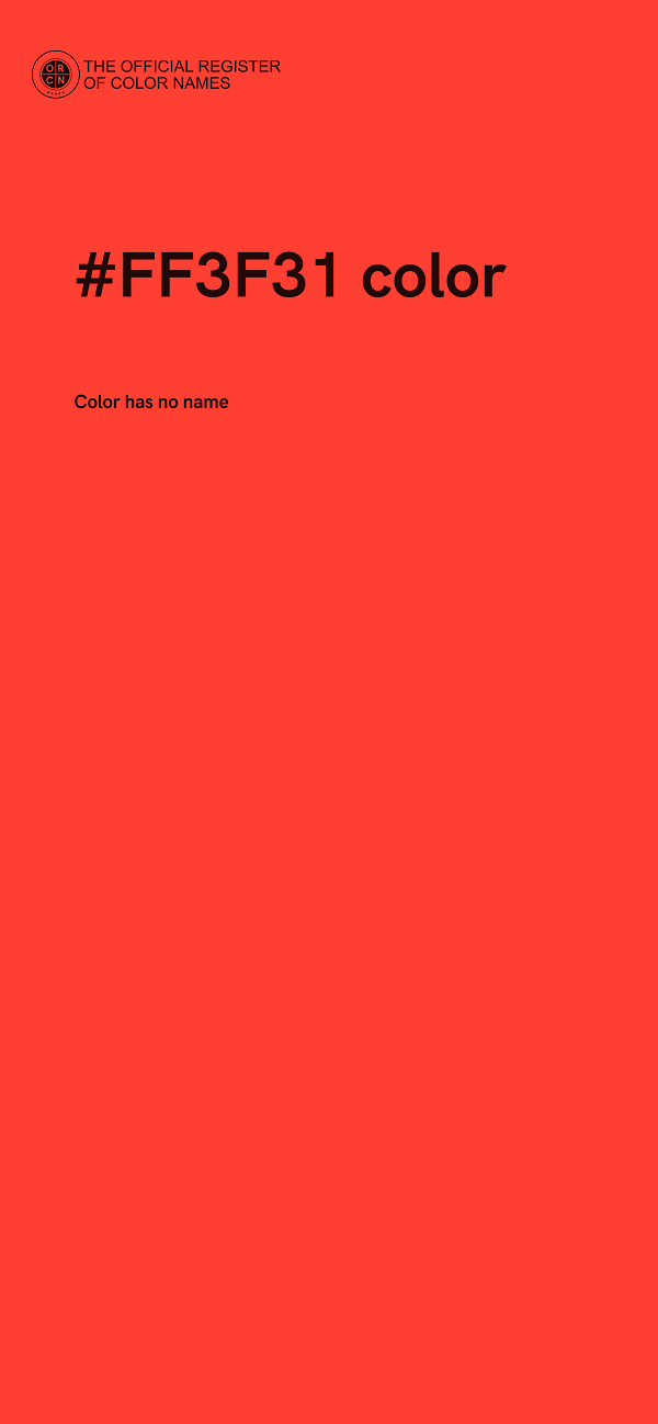 #FF3F31 color image