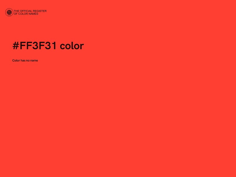 #FF3F31 color image