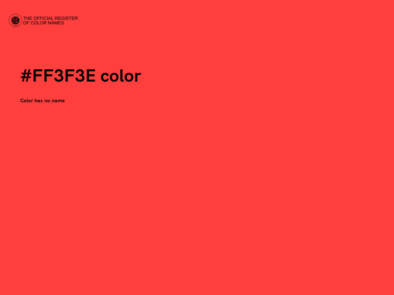 #FF3F3E color image