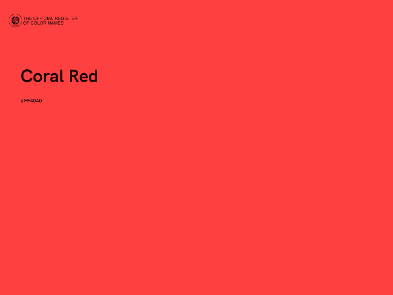 #FF4040 - Coral Red color image