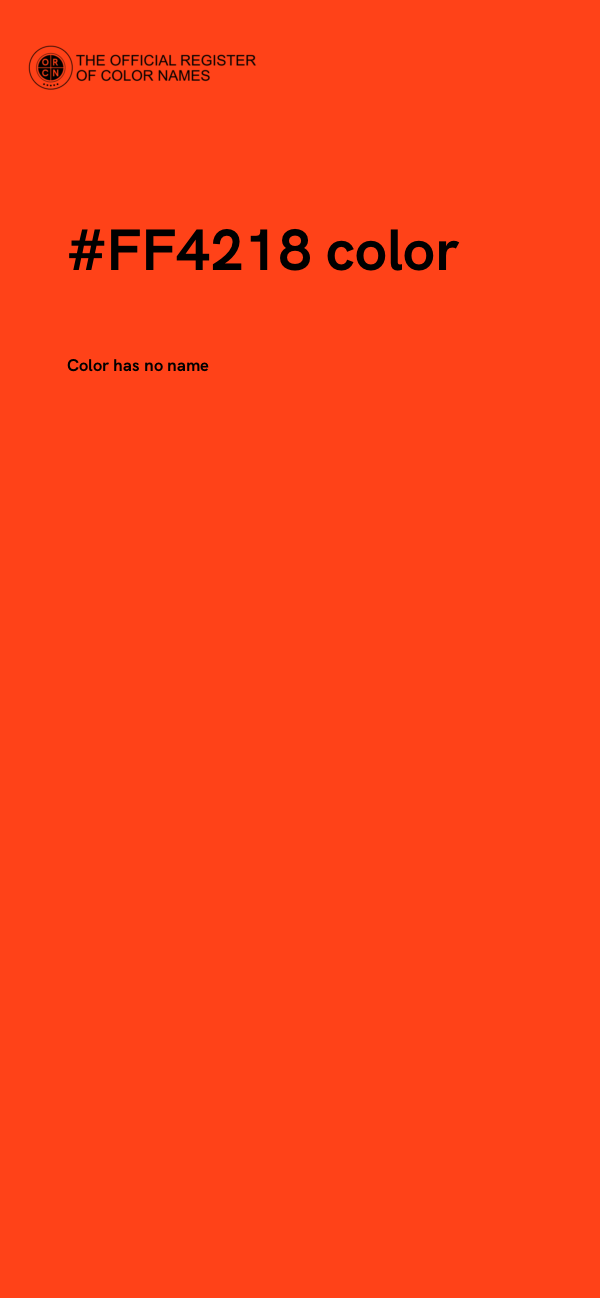 #FF4218 color image