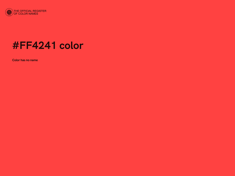 #FF4241 color image