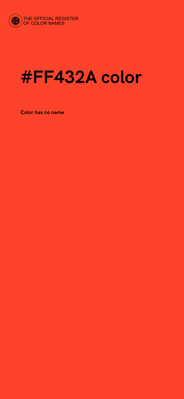 #FF432A color image
