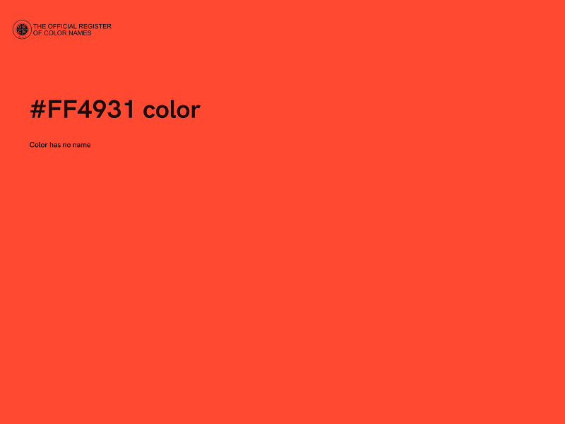 #FF4931 color image