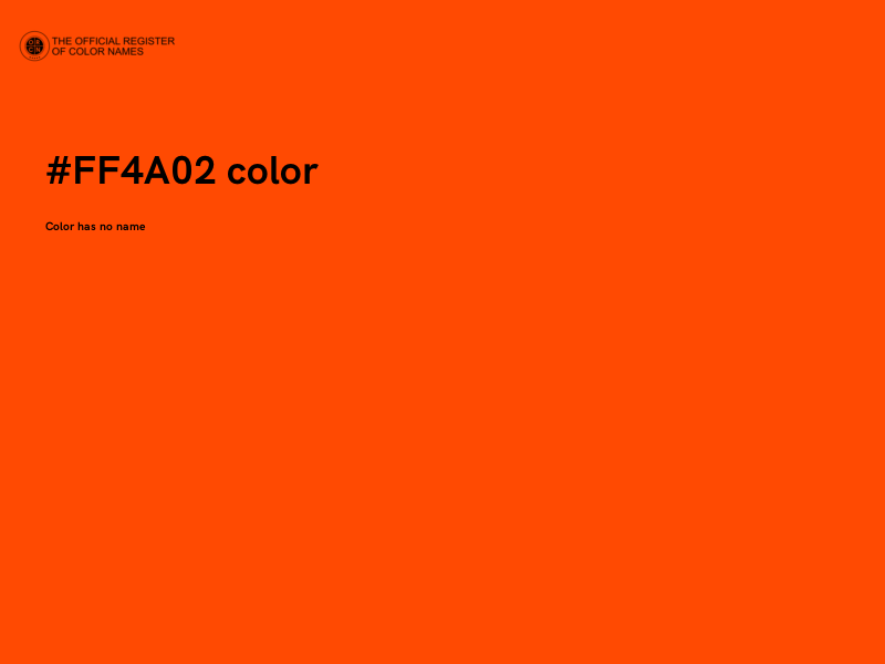 #FF4A02 color image