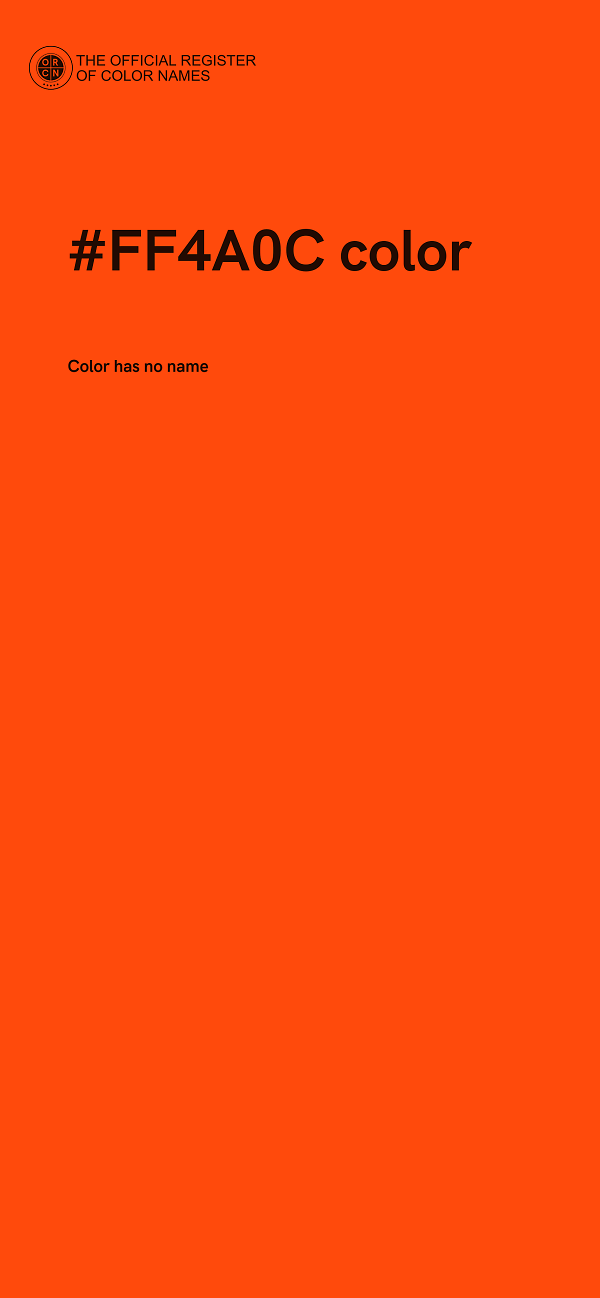 #FF4A0C color image