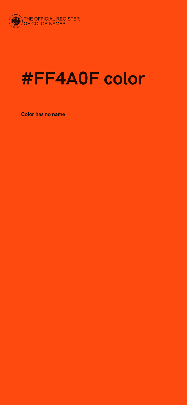 #FF4A0F color image
