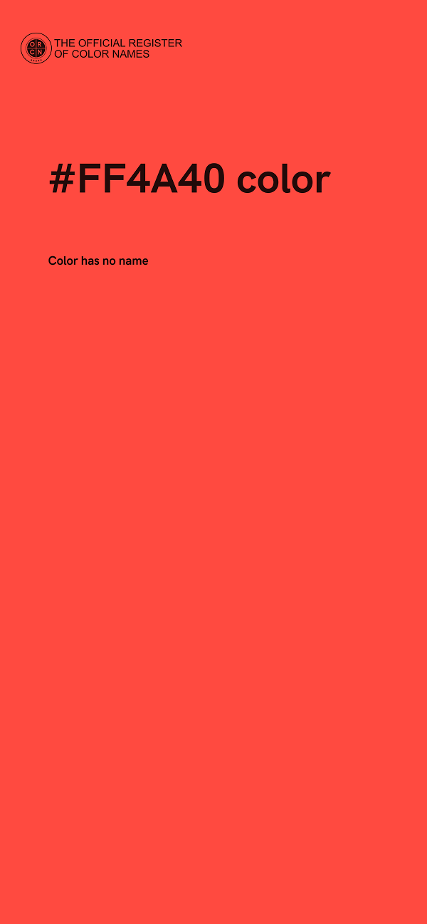 #FF4A40 color image