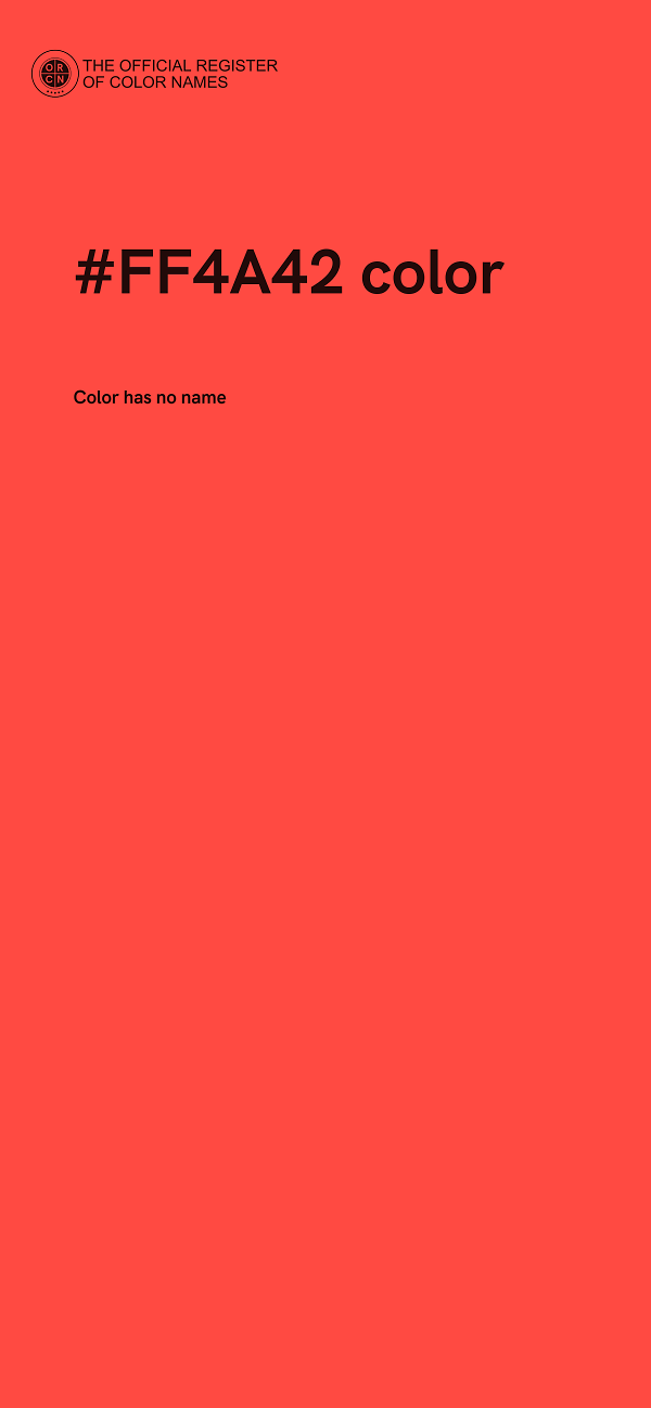 #FF4A42 color image