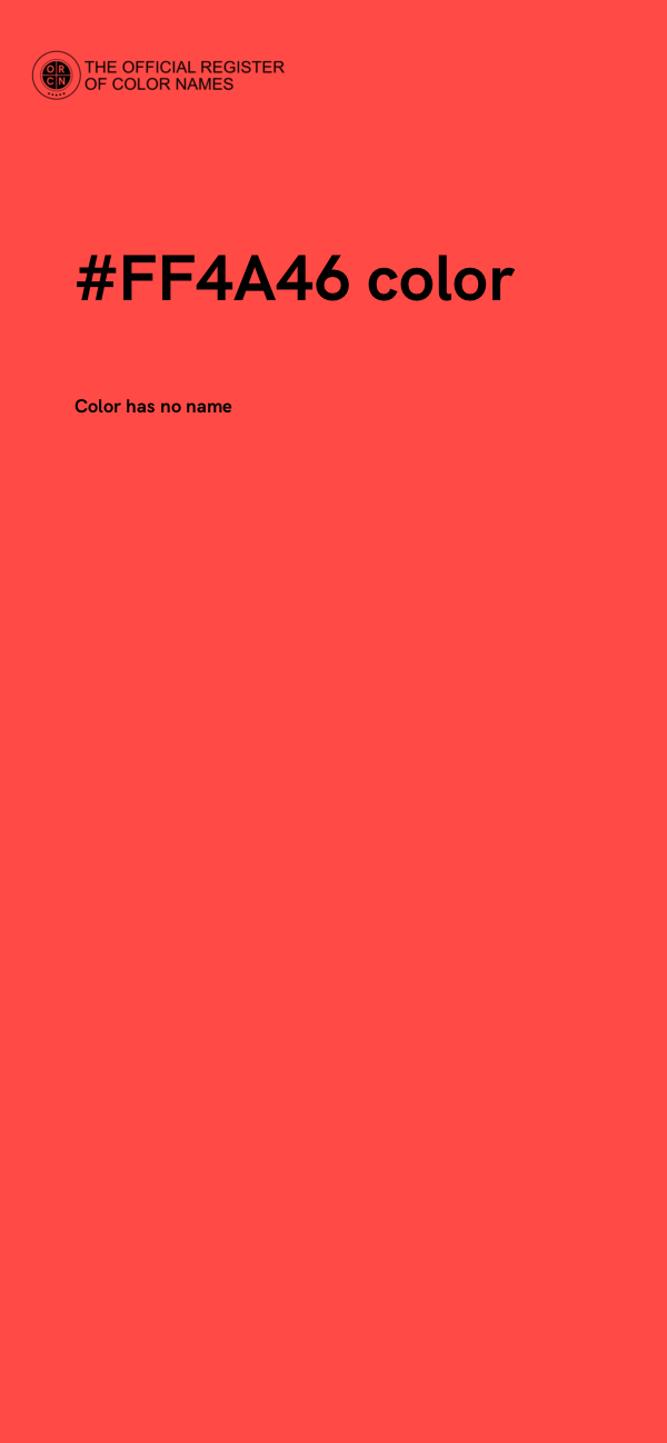 #FF4A46 color image