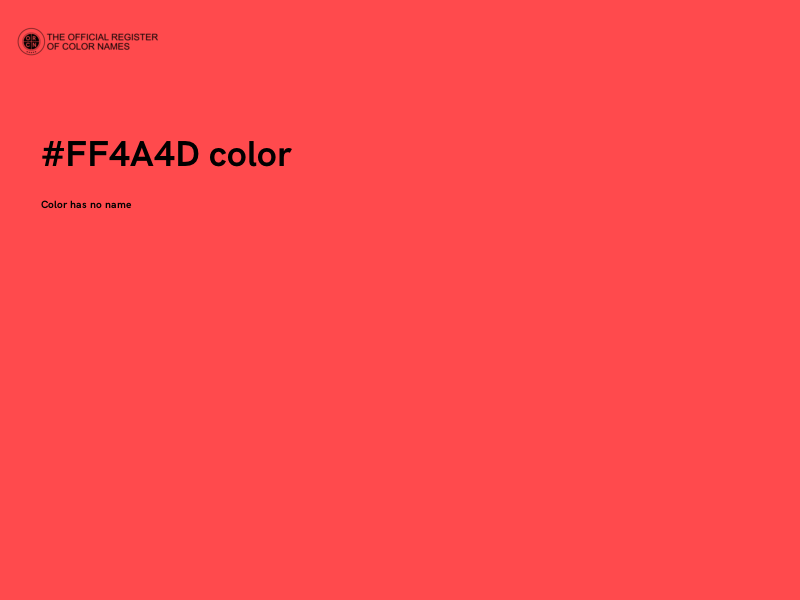 #FF4A4D color image