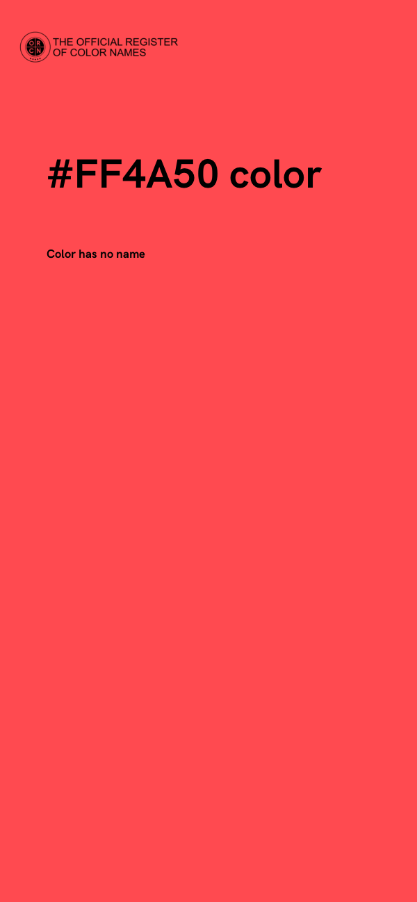 #FF4A50 color image