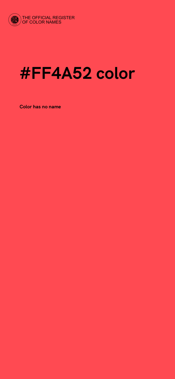 #FF4A52 color image