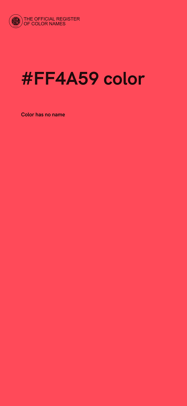 #FF4A59 color image