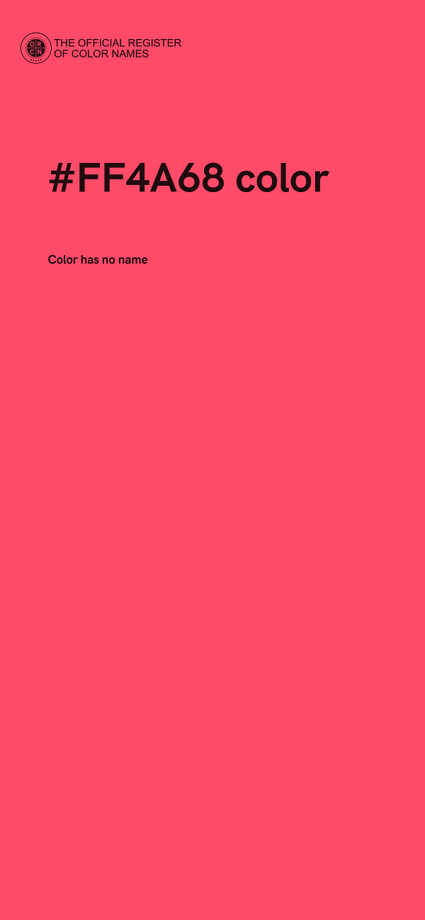 #FF4A68 color image