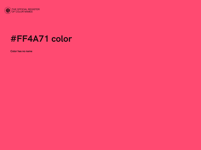 #FF4A71 color image