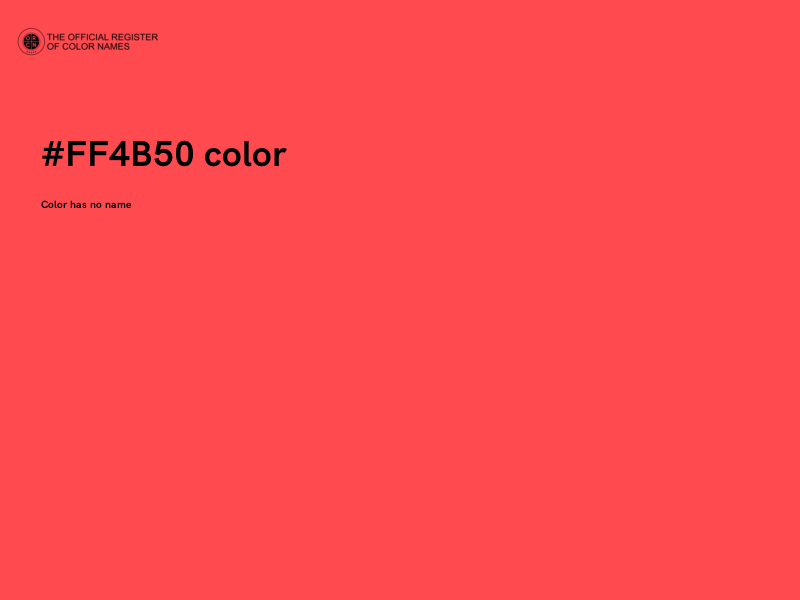 #FF4B50 color image