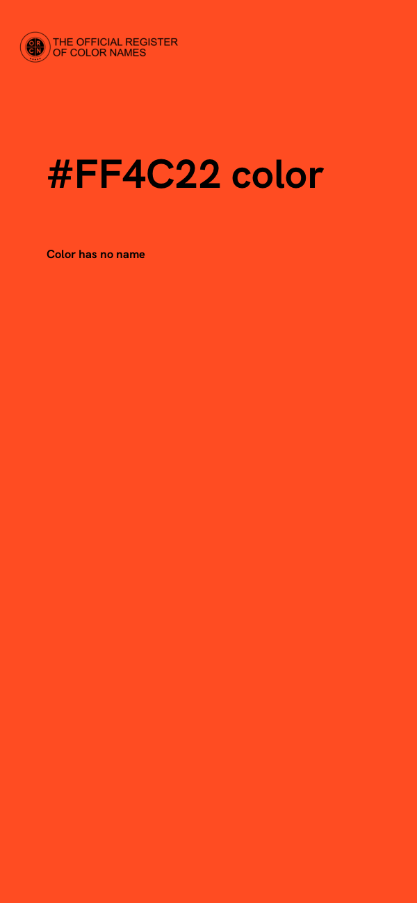 #FF4C22 color image