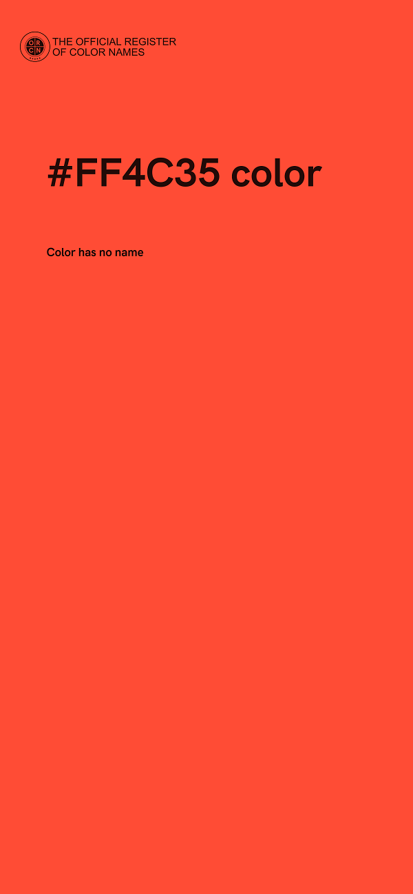 #FF4C35 color image