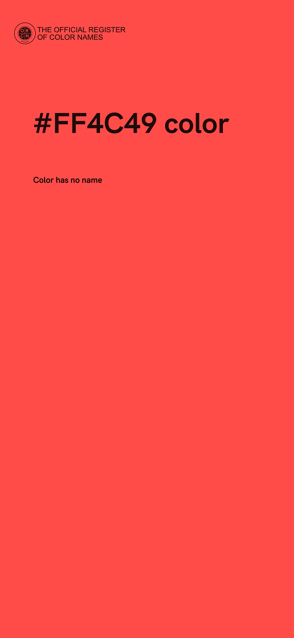 #FF4C49 color image
