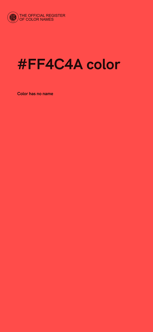 #FF4C4A color image