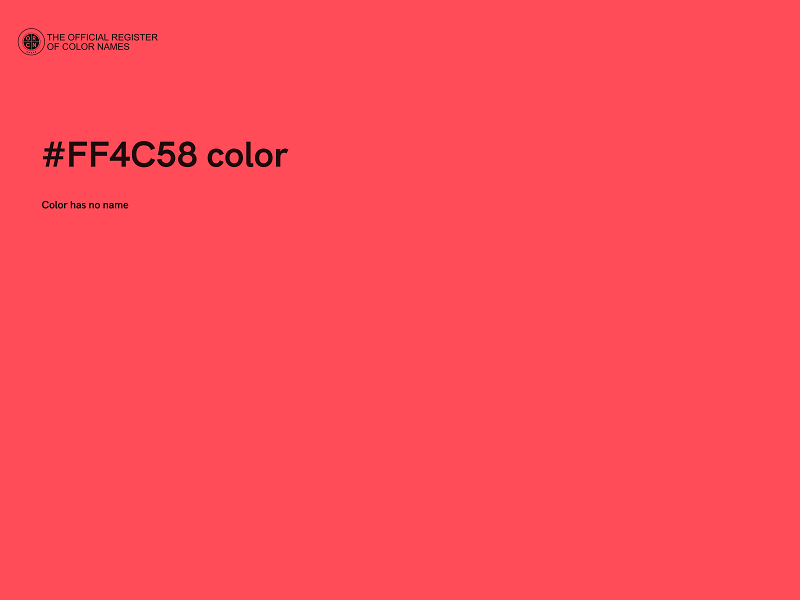 #FF4C58 color image