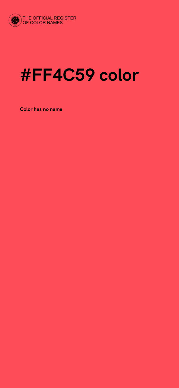 #FF4C59 color image