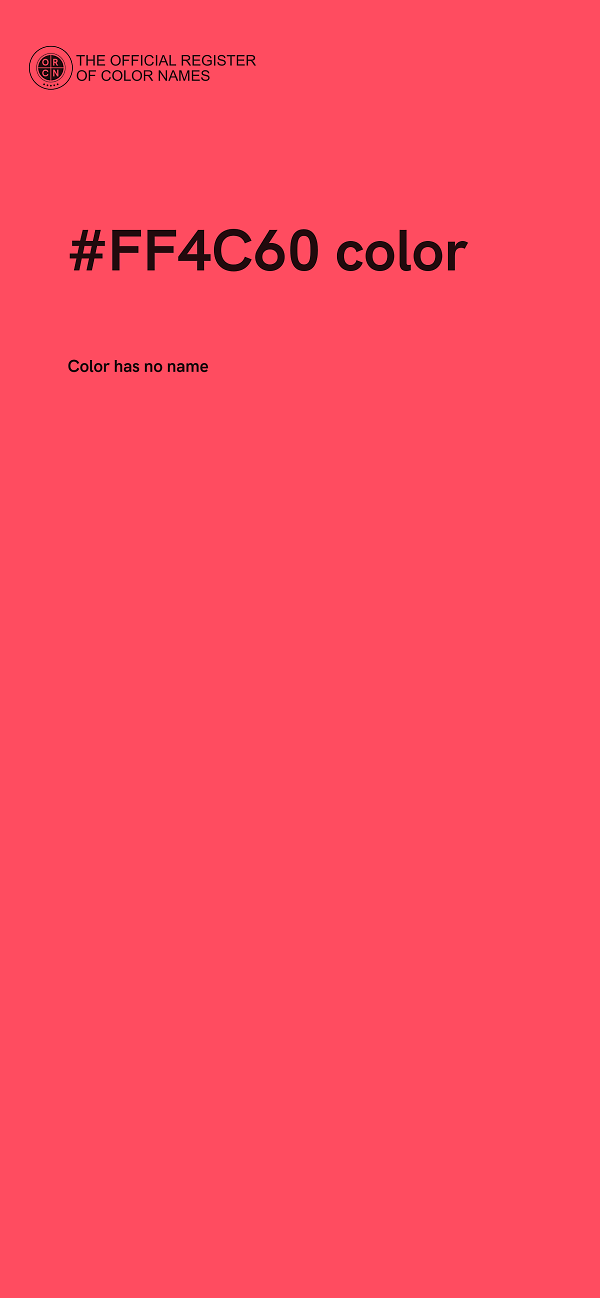 #FF4C60 color image