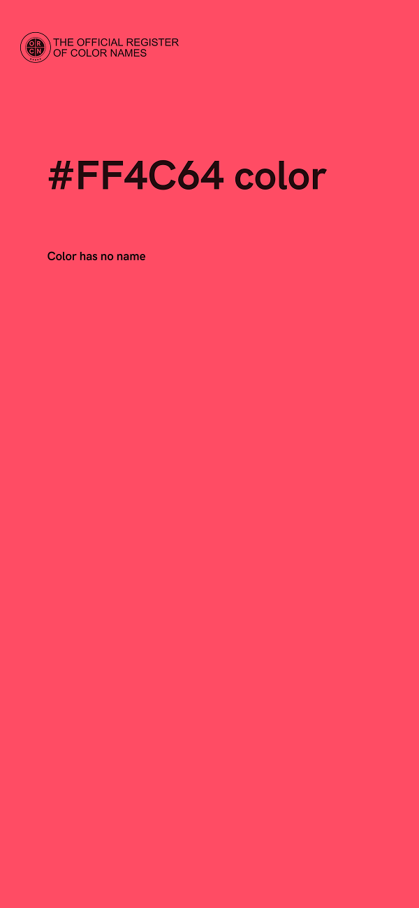 #FF4C64 color image